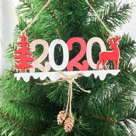 Image of 2020-XMAS-New-Year-Wooden-Ornaments