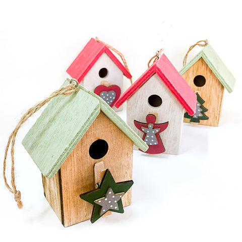 Image of Wood-House-XMAS-Tree-Pendants