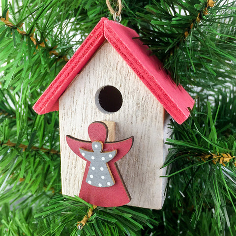 Image of Wood-House-XMAS-Tree-Pendants