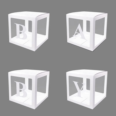 Image of Alphabet Number Transparent Packing Name  DIY Letter Balloon Box