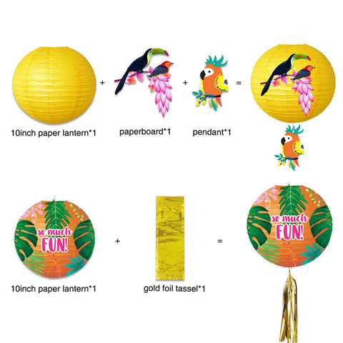 Image of Tropical-Parrot-Party-Decoration-Kit