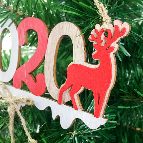 Image of 2020-XMAS-New-Year-Wooden-Ornaments