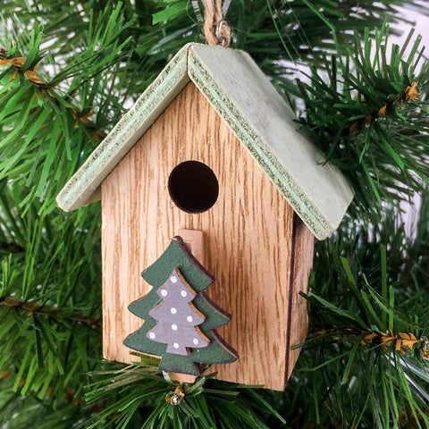 Image of Wood-House-XMAS-Tree-Pendants