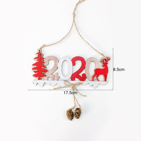 Image of 2020-XMAS-New-Year-Wooden-Ornaments