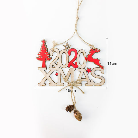 Image of 2020-XMAS-New-Year-Wooden-Ornaments