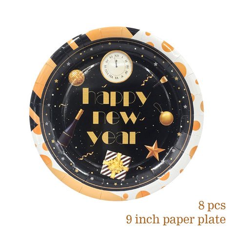 Image of Black Gold New Year Party Decoration | Nicro Party