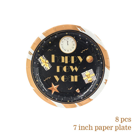 Image of Black Gold New Year Party Decoration | Nicro Party