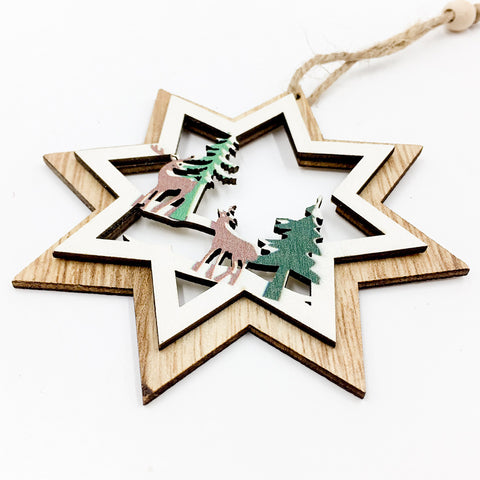 Image of Christmas 3D Wooden Pendants | Nicro Party