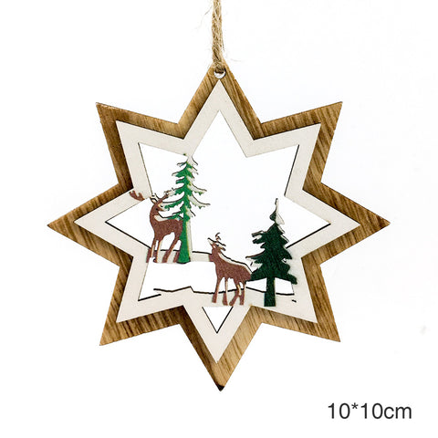 Image of Christmas 3D Wooden Pendants | Nicro Party