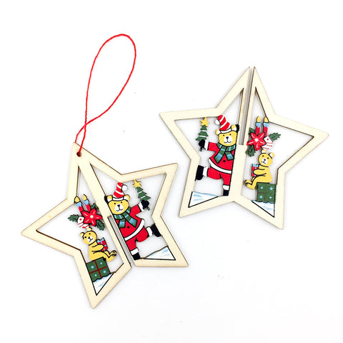 Image of Christmas 3D Wooden Pendants | Nicro Party