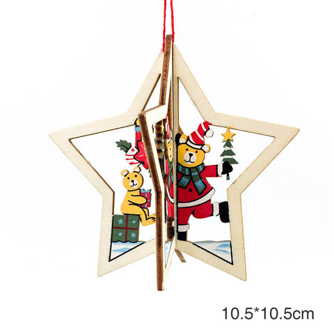 Image of Christmas 3D Wooden Pendants | Nicro Party