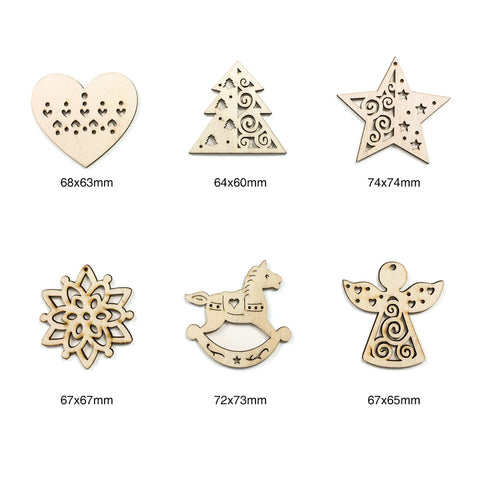Image of 6 Styles Christmas Ornaments