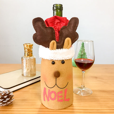 Image of Christmas Wine Bottle Cover