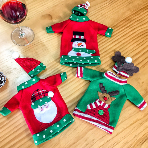Image of Christmas Wine Bottle Cover