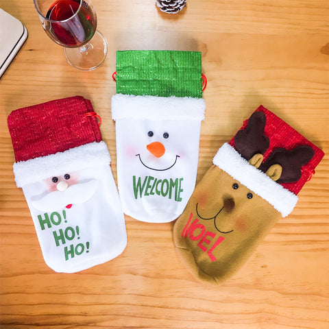 Image of Christmas Wine Bottle Cover