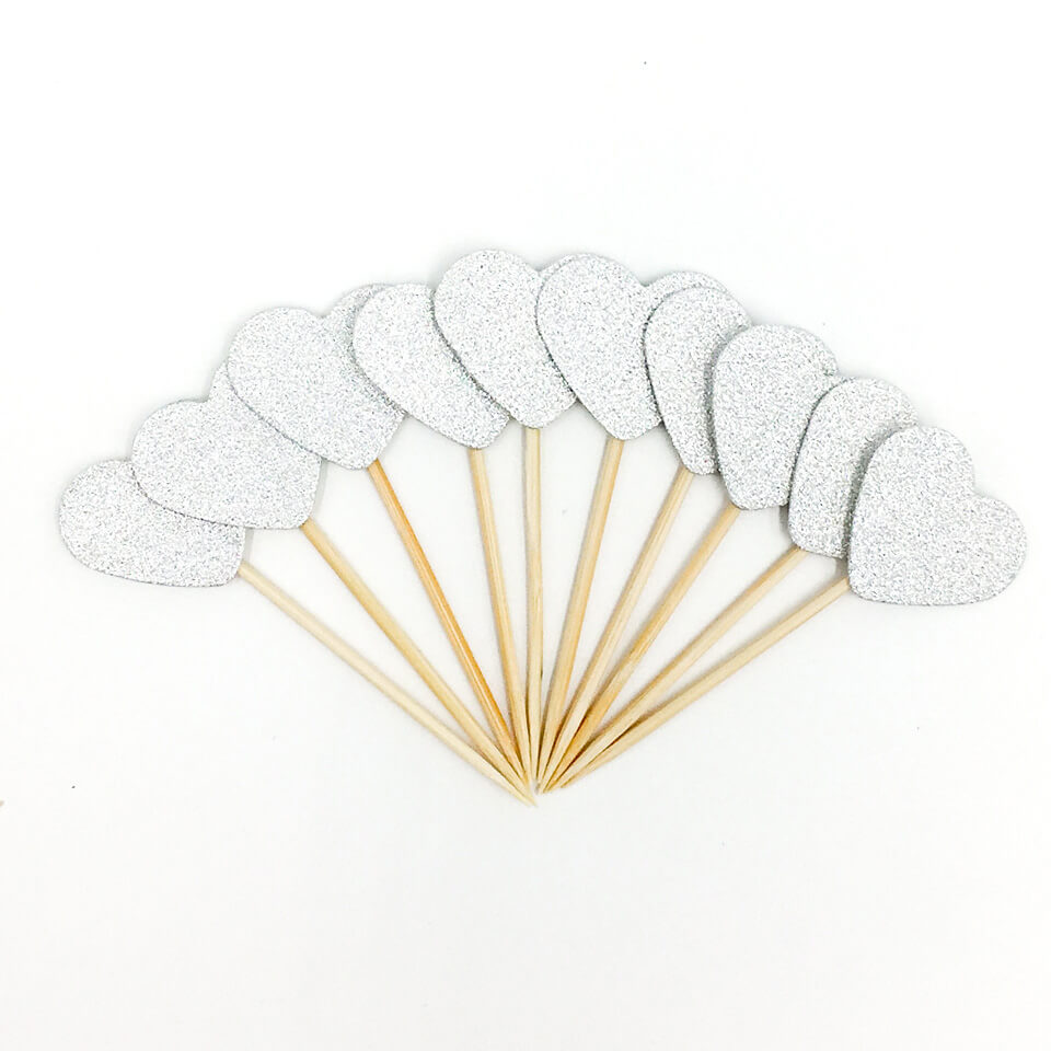 10 pcs/set Heart Cupcake Toppers | Nicro Party