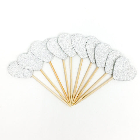 Image of 10 pcs/set Heart Cupcake Toppers | Nicro Party