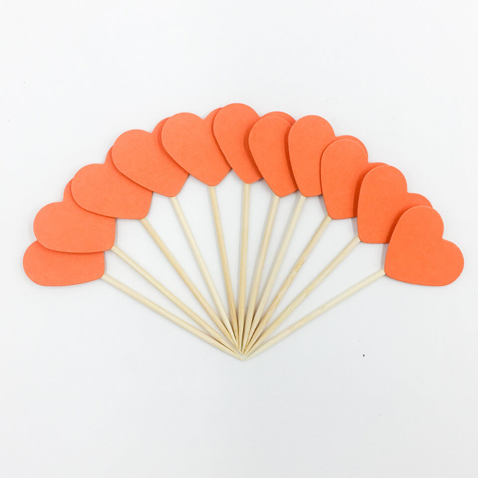 10 pcs/set Heart Cupcake Toppers | Nicro Party