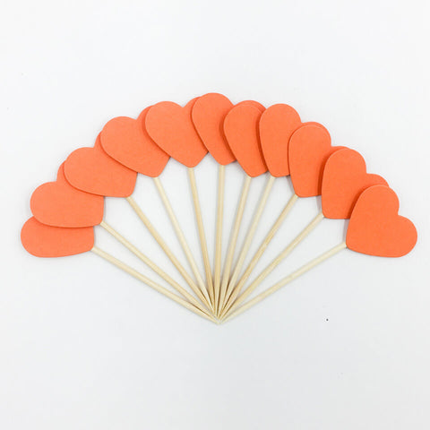 Image of 10 pcs/set Heart Cupcake Toppers | Nicro Party