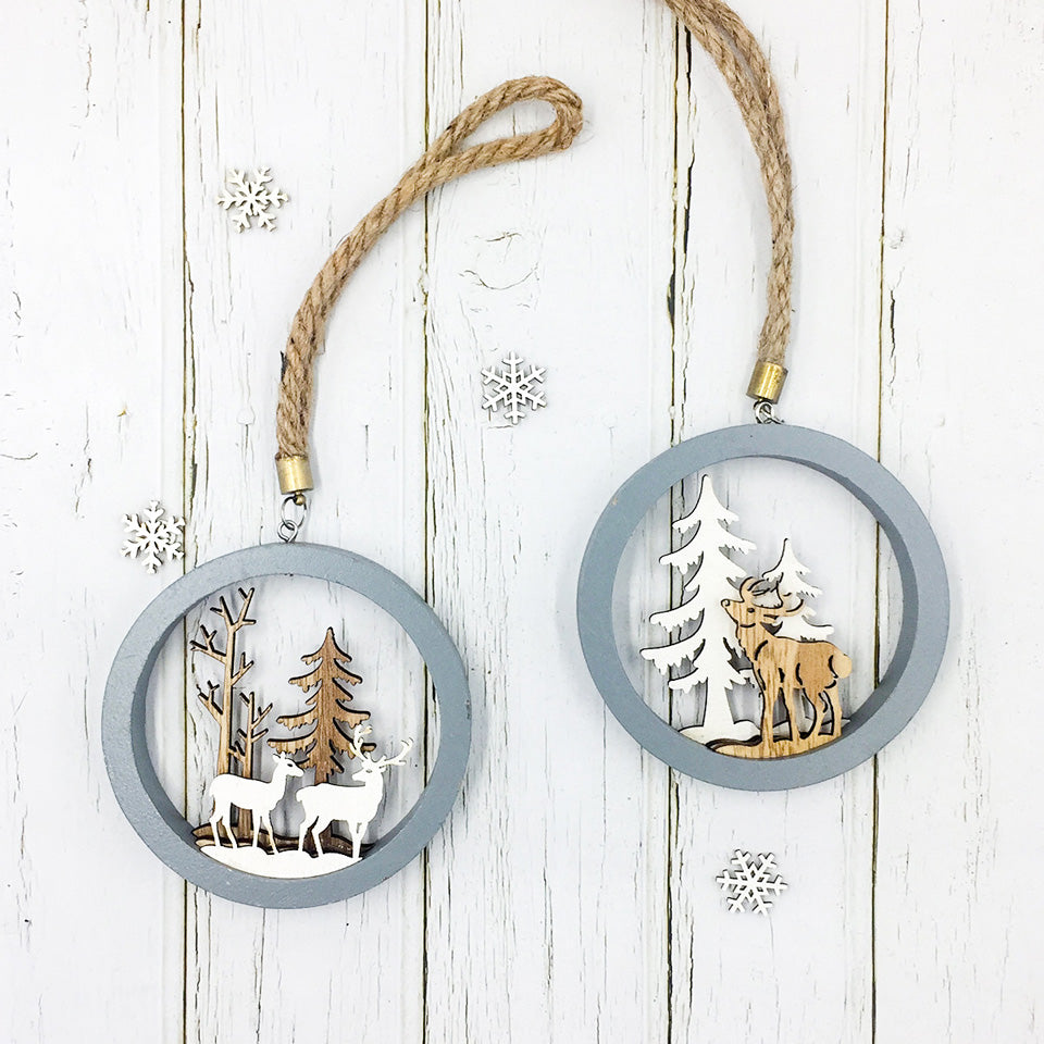 Deer Wooden Christmas Pendants | Nicro Party