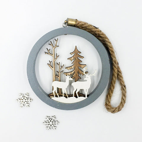 Image of Deer Wooden Christmas Pendants | Nicro Party