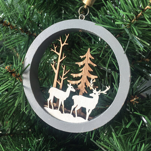 Image of Deer Wooden Christmas Pendants | Nicro Party