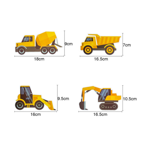 Image of Excavator Truck Swirl Decorations | Nicro Party