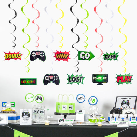 Image of Game Theme Spiral Ornaments | Nicro Party