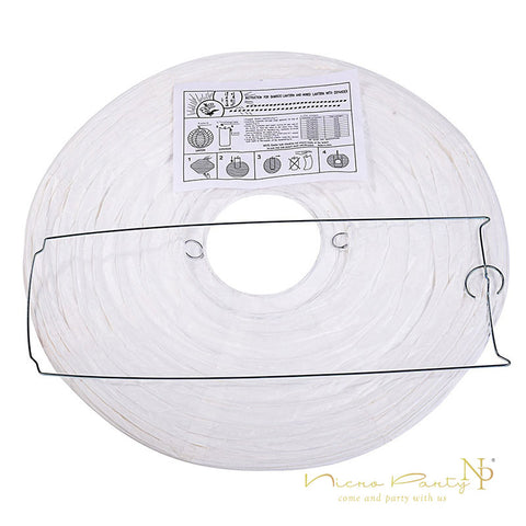 Image of 10 Pcs/Set White Paper Lanterns Set