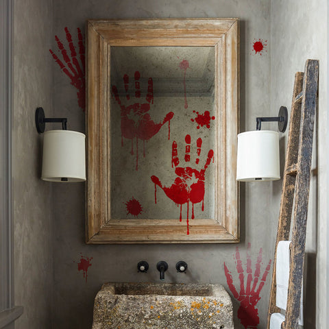 Image of Halloween Blood Handprint Sticker | Nicro Party