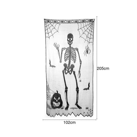 Image of Halloween Lace Window Curtain | Nicro Party