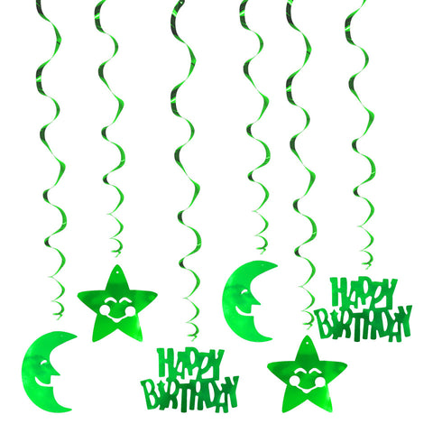 Image of Happy Birthday Moon Star Spiral Ornaments | Nicro Party