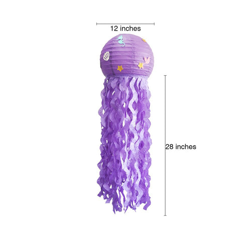 Image of 4 pcs/set Hanging Mermaid Jellyfish Lantern Party Decorations