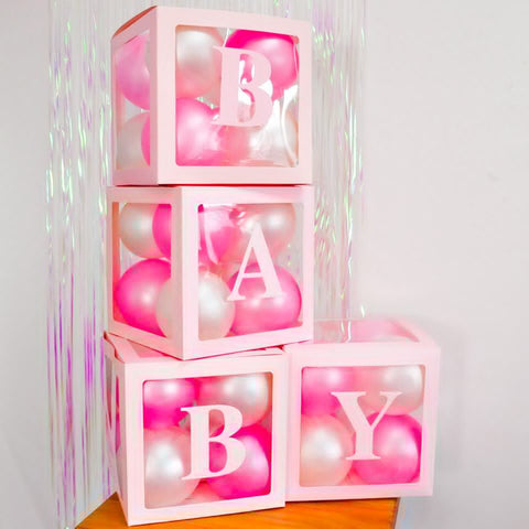 Image of Alphabet Number Transparent Packing Name  DIY Letter Balloon Box