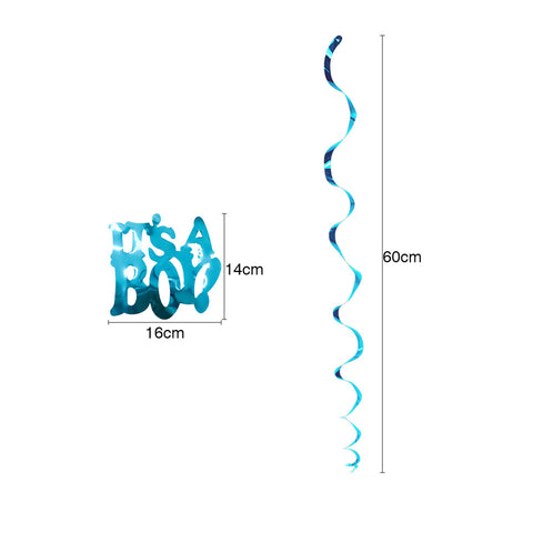 Image of It's A Boy It's A Girl Spiral Ornaments | Nicro Party