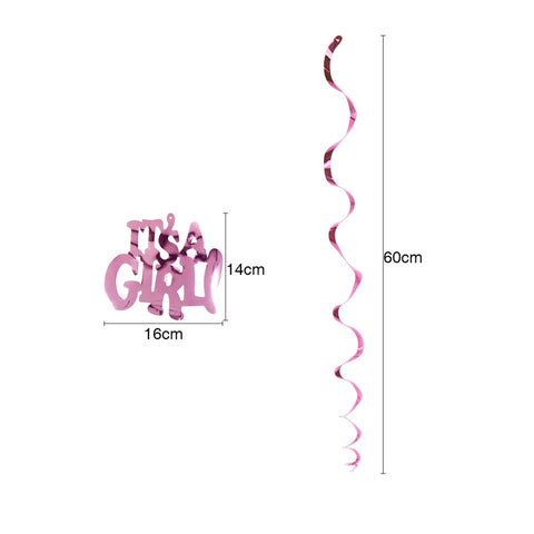 Image of It's A Boy It's A Girl Spiral Ornaments | Nicro Party