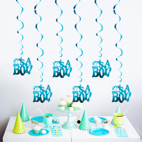Image of It's A Boy It's A Girl Spiral Ornaments | Nicro Party