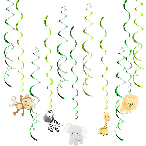 Image of Jungle Theme PVC Foil Swirls Banner | Nicro Party