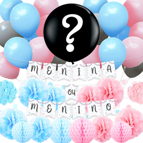 Image of Menino ou Menina Gender Reveal Party Kit