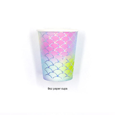 Image of Mermaid Disposable Clear Dinnerware Kit | Nicro Party