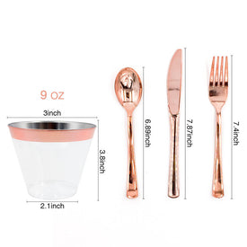 Plastic Party Fork Knives Spoons Kit