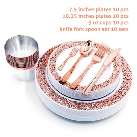 Image of Disposable Clear Dinnerware Set  | Nicro Party