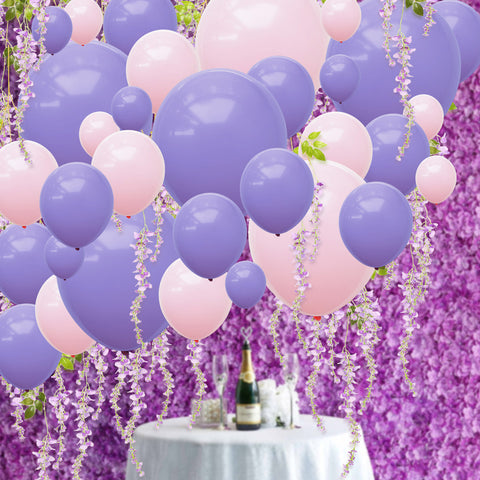 Image of Purple Pink Balloons Artificial Wisteria Kit