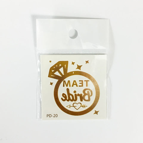 Image of Team Bride Tattoo Sticker | Nicro Party