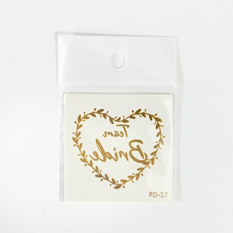 Image of Team Bride Tattoo Sticker | Nicro Party