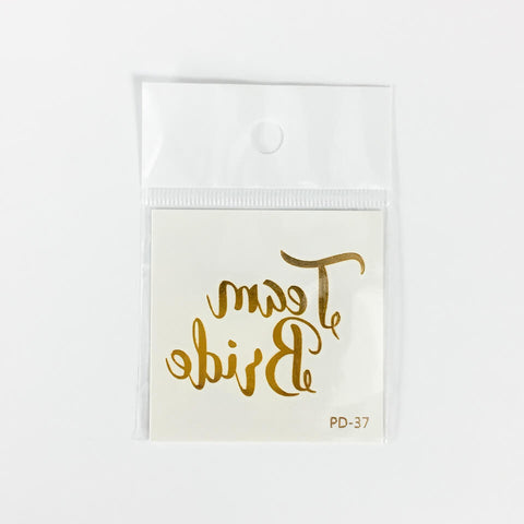 Image of Team Bride Tattoo Sticker | Nicro Party