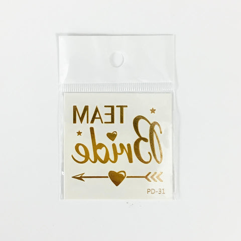 Image of Team Bride Tattoo Sticker | Nicro Party