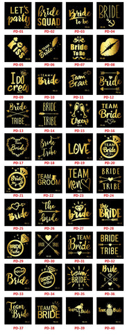 Image of Team Bride Tattoo Sticker | Nicro Party