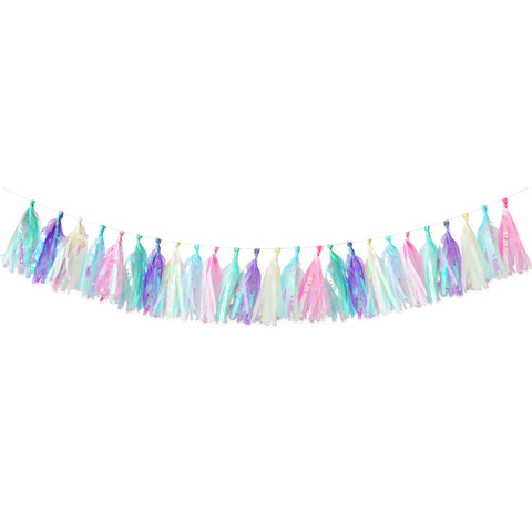 Image of Unicorn Party Paper Foil Tissue Tassel