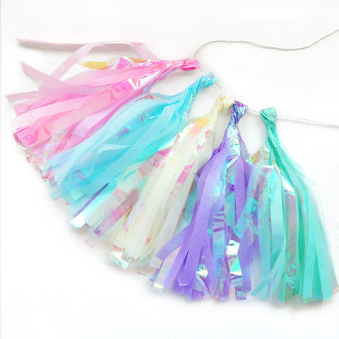Image of Unicorn Party Paper Foil Tissue Tassel
